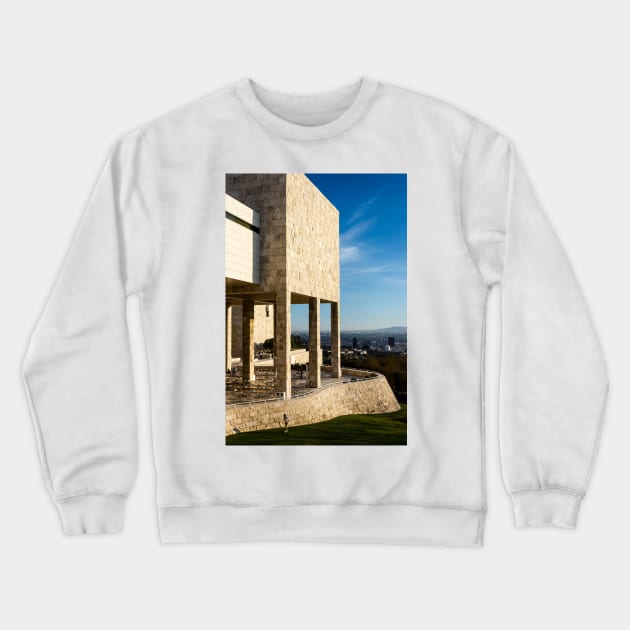 Getty Center Art Museum Crewneck Sweatshirt by Robert Alsop